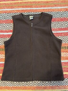 L.L. Bean women's brown Polartec Zip Vest Size Small
